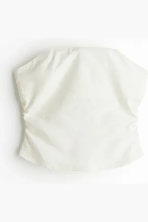 H&M Marszczony top gorsetowy