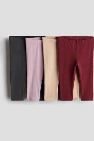 H&M Legginsy z bawełnianego dżerseju 4-pak