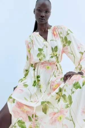 H&M Sukienka z baloniastym rękawem