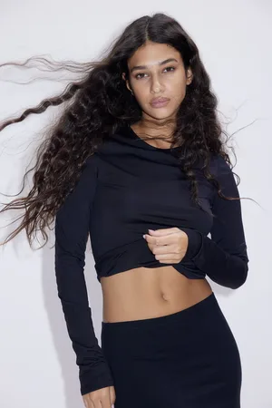 H&M Dżersejowy top z długim rękawem
