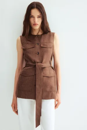 H&M Długa kamizelka z wiązanym paskiem