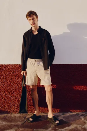 H&M Szorty z domieszką lnu Regular Fit