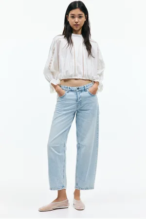 H&M Barrel High Cropped Jeans