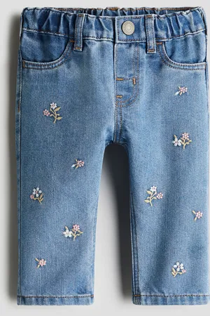 H&M Dżinsy z haftowanym detalem