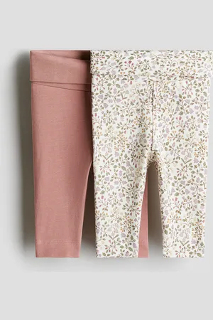 H&M Legginsy z bawełnianego dżerseju 2-pak