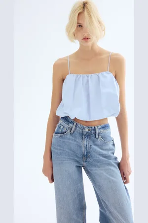H&M Bombkowy top na ramiączkach