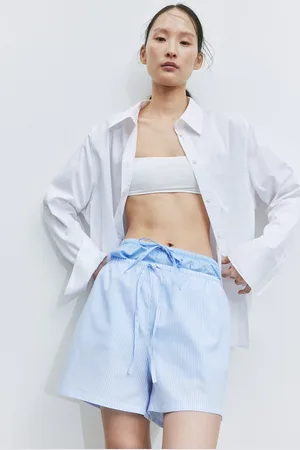 H&M Szorty piżamowe z bawełnianej popeliny 2-pak