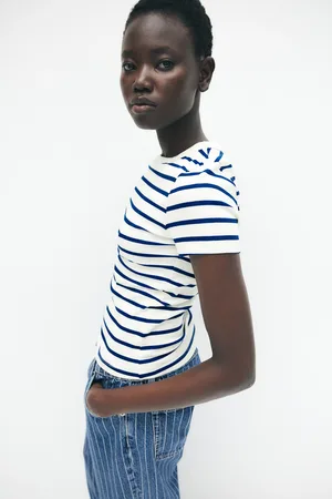 H&M T-shirt w prążki