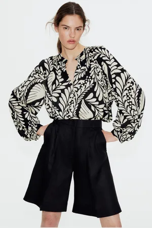 H&M Bluzka z niską stójką