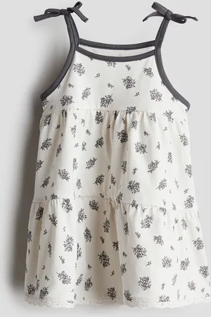 H&M Sukienka z bawełnianego dżerseju na ramiączkach