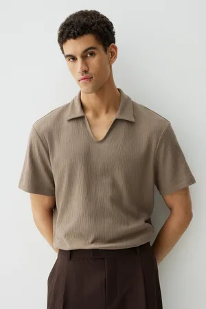H&M T-shirt z kołnierzykiem Regular Fit