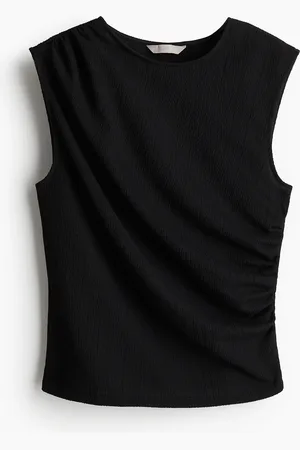 H&M Drapowany top bez rękawów