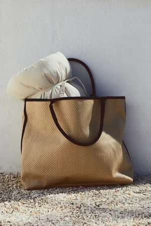H&M Tkaninowa torba plażowa