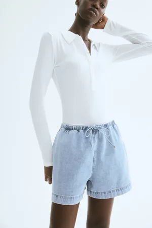 H&M Dżinsowe szorty ze sznurkiem