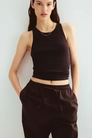 H&M Bawełniane spodnie ze sznurkiem