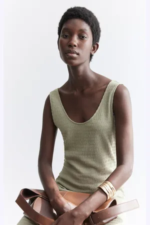 H&M Dżersejowa sukienka maxi w strukturalny wzór