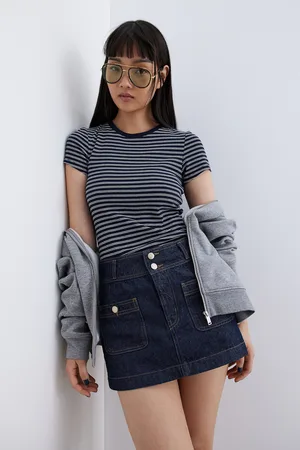H&M T-shirt w prążki