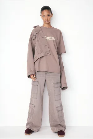 H&M T-shirt oversize z nadrukiem