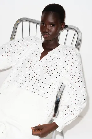 H&M Bluzka z haftem angielskim