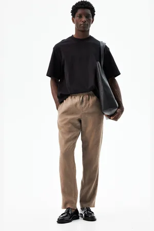 H&M Lniane spodnie Regular Fit