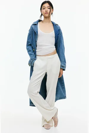 H&M Eleganckie spodnie z domieszką lnu
