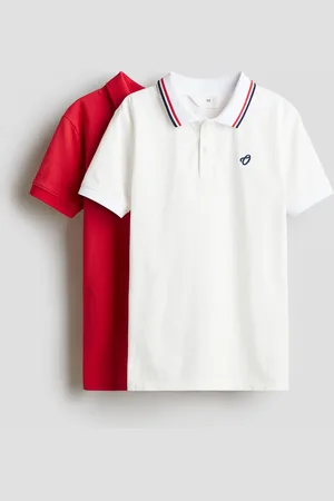 H&M Bawełniany top polo 2-pak
