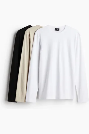 H&M Dżersejowy top Slim Fit 3-pak