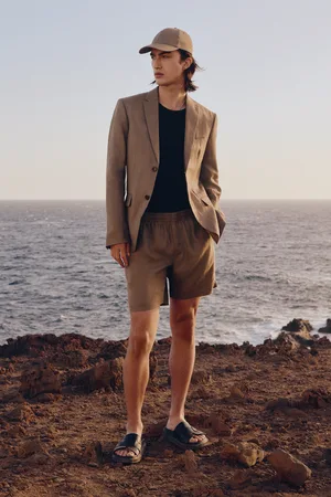 H&M Lniane szorty Regular Fit