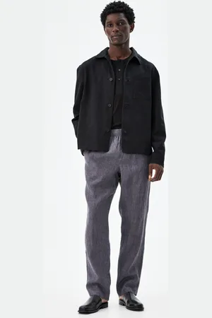 H&M Lniane spodnie Regular Fit