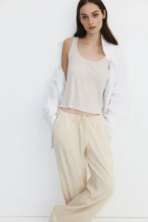 H&M Proste spodnie ze sznurkiem