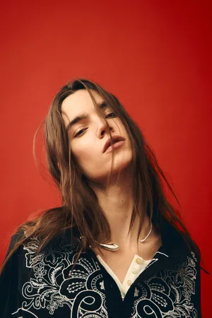 H&M Koszula oversize z haftem