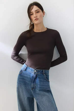 H&M Dżersejowy top z długim rękawem