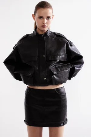 H&M Powlekana spódnica mini