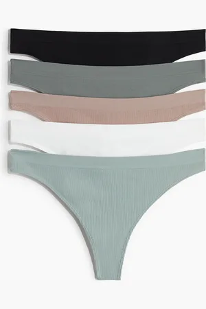 H&M Bezszwowe figi thong 5-pak