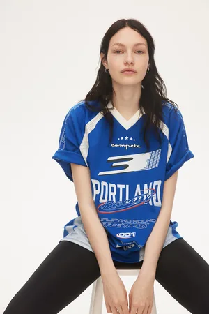 H&M T-shirt oversize z nadrukiem