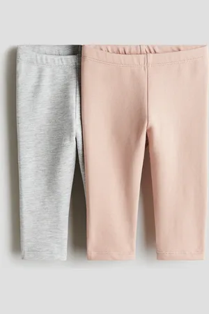 H&M Bawełniane legginsy z meszkiem wewnątrz 2-pak