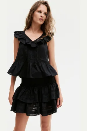 H&M Falbaniasta spódnica z koronkowymi wstawkami