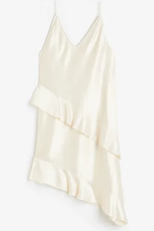 H&M Satynowa sukienka na ramiączkach