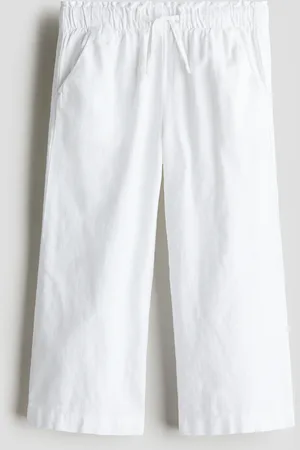 H&M Spodnie z domieszką lnu