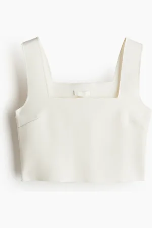 H&M Krótki top bez rękawów