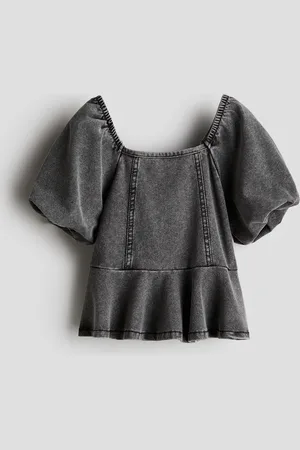 H&M Bluzka o wyglądzie denimu