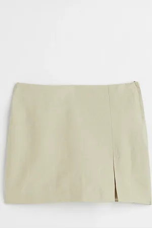 H&M Krótka spódnica z domieszką lnu
