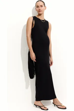 H&M MAMA Wiskozowa sukienka w prążki