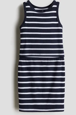 H&M Bawełniany komplet w prążki 2-częściowy