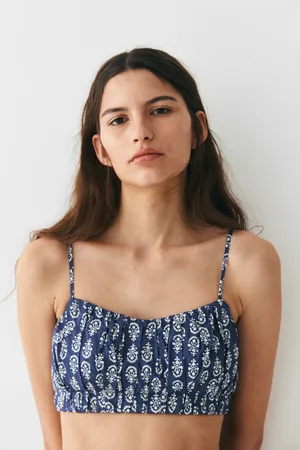 H&M Krótki top na ramiączkach