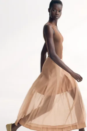 H&M Sheer pleated skirt