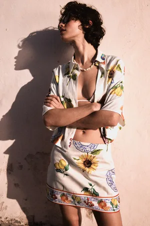 H&M Spódnica mini z nadrukiem