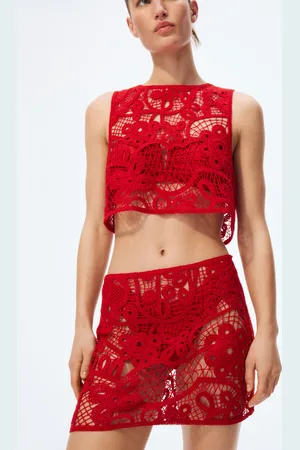 H&M Plażowa spódnica o wyglądzie szydełkowej robótki