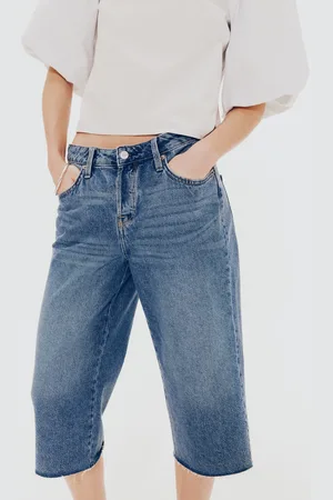 H&M Dżinsowe szorty do kolan Low