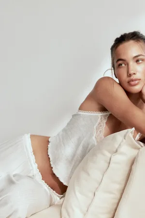 H&M Bawełniany top na ramiączkach